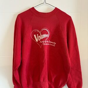 Fruit of the Loom Vibrant Red Volunteer Crew Neck Sweater